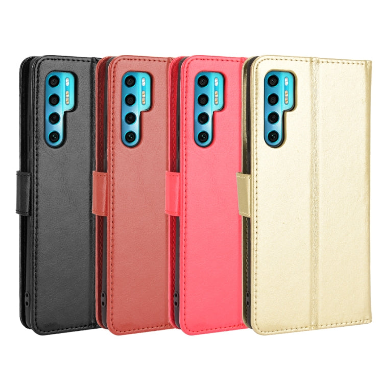 For TCL 20 Pro 5G Crazy Horse Texture Horizontal Flip Leather Case with Holder & Card Slots & Lanyard