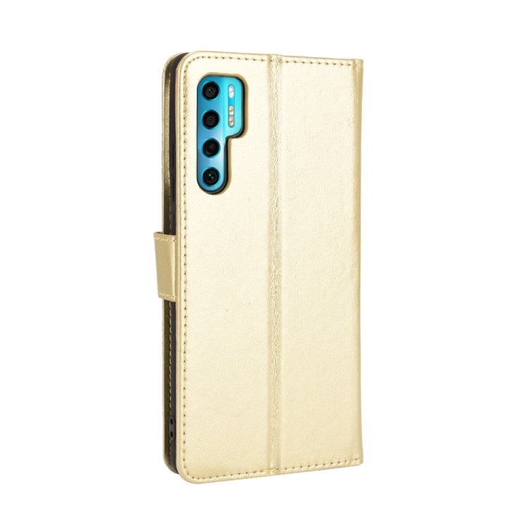 For TCL 20 Pro 5G Crazy Horse Texture Horizontal Flip Leather Case with Holder & Card Slots & Lanyard