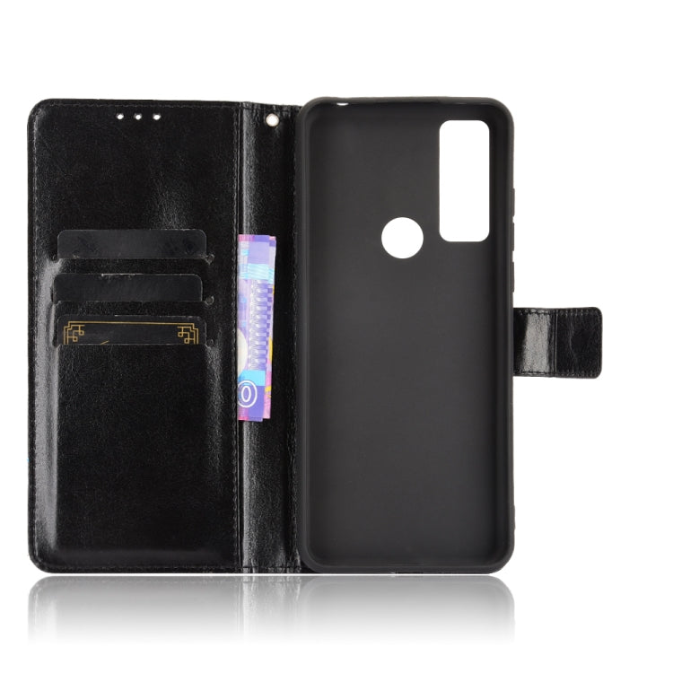 For TCL 20 SE Crazy Horse Texture Horizontal Flip Leather Case with Holder & Card Slots & Lanyard