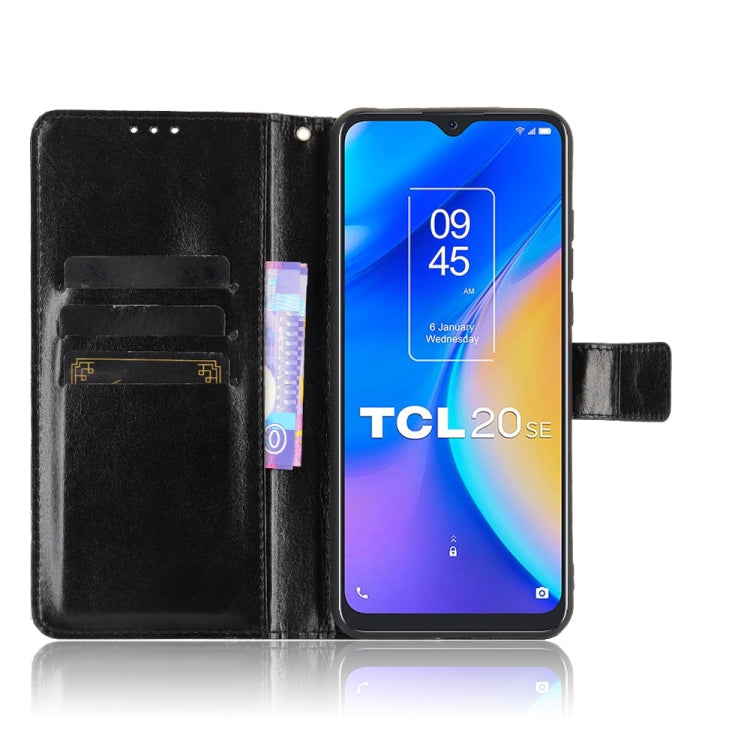 For TCL 20 SE Crazy Horse Texture Horizontal Flip Leather Case with Holder & Card Slots & Lanyard