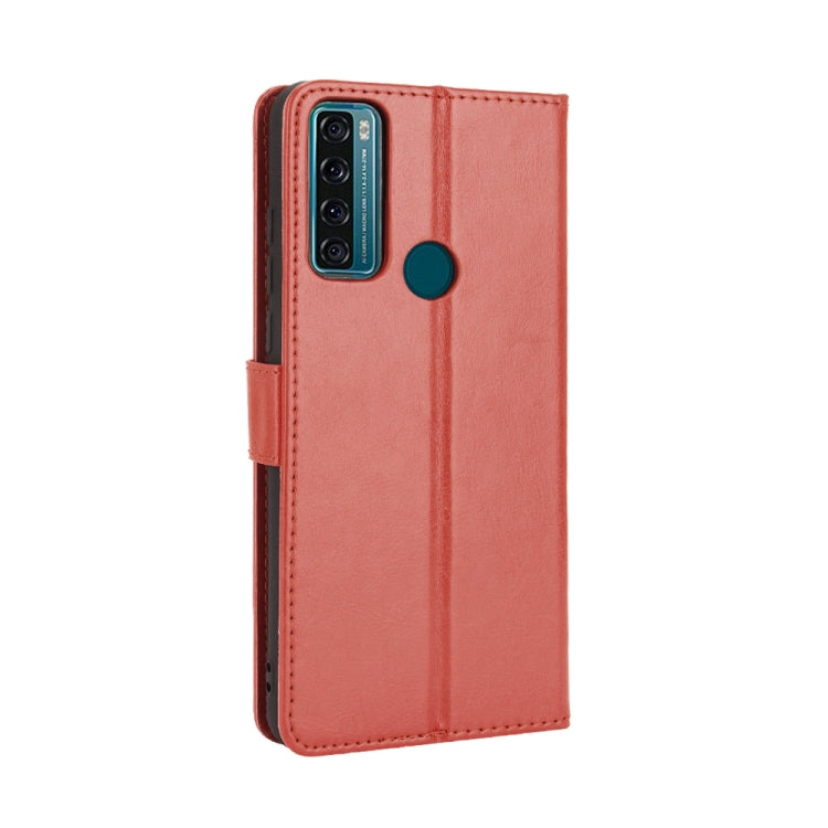 For TCL 20 SE Crazy Horse Texture Horizontal Flip Leather Case with Holder & Card Slots & Lanyard