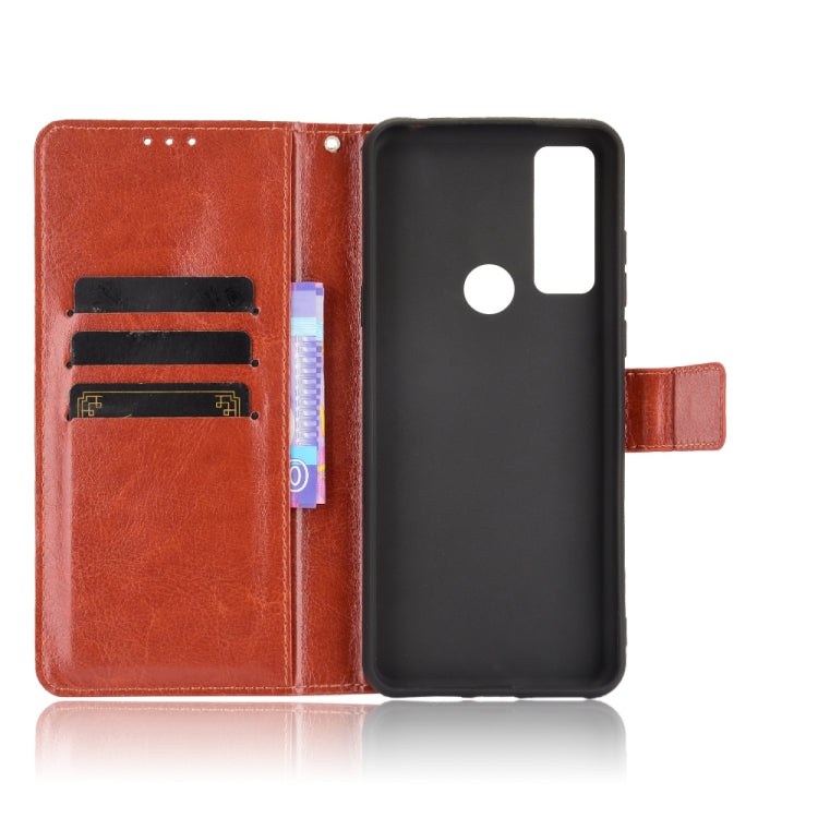 For TCL 20 SE Crazy Horse Texture Horizontal Flip Leather Case with Holder & Card Slots & Lanyard