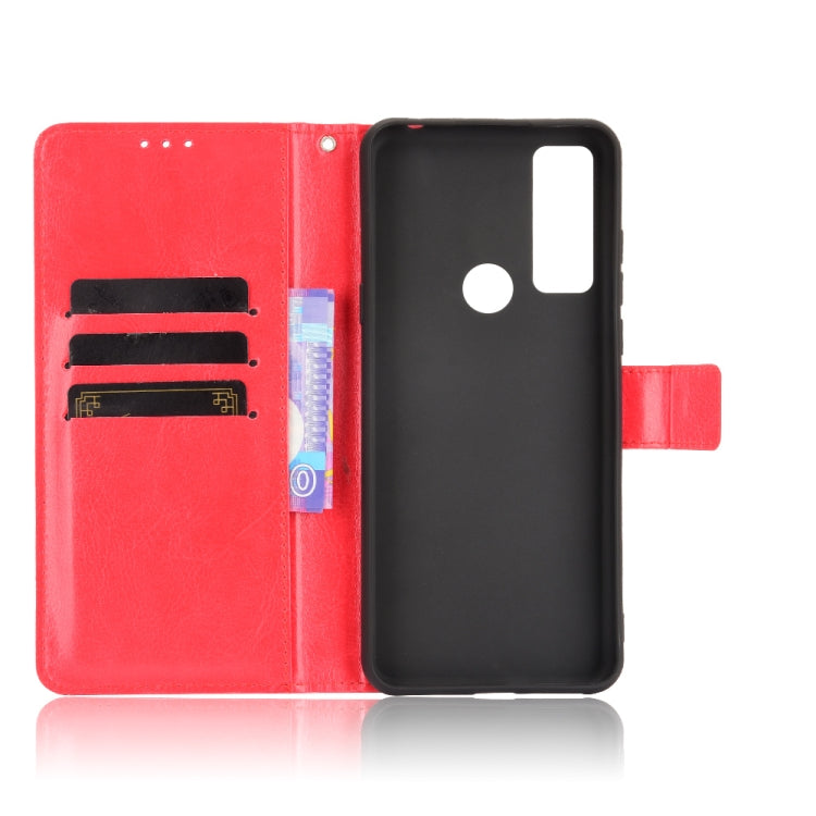 For TCL 20 SE Crazy Horse Texture Horizontal Flip Leather Case with Holder & Card Slots & Lanyard