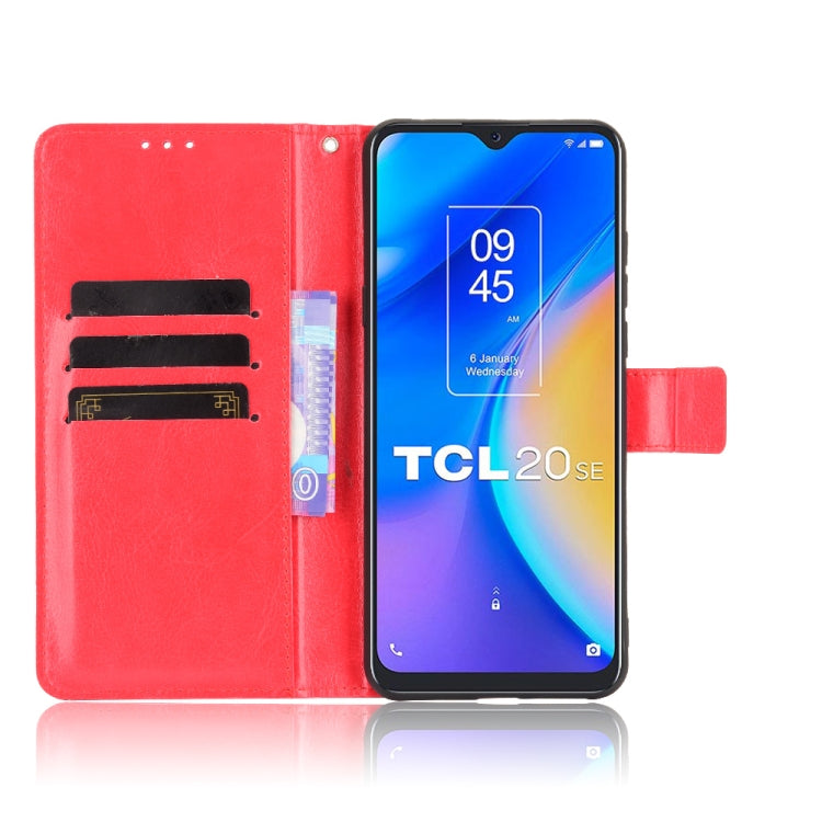 For TCL 20 SE Crazy Horse Texture Horizontal Flip Leather Case with Holder & Card Slots & Lanyard
