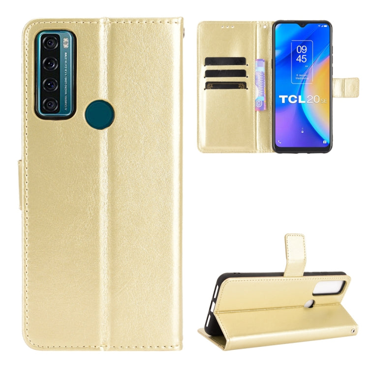 For TCL 20 SE Crazy Horse Texture Horizontal Flip Leather Case with Holder & Card Slots & Lanyard