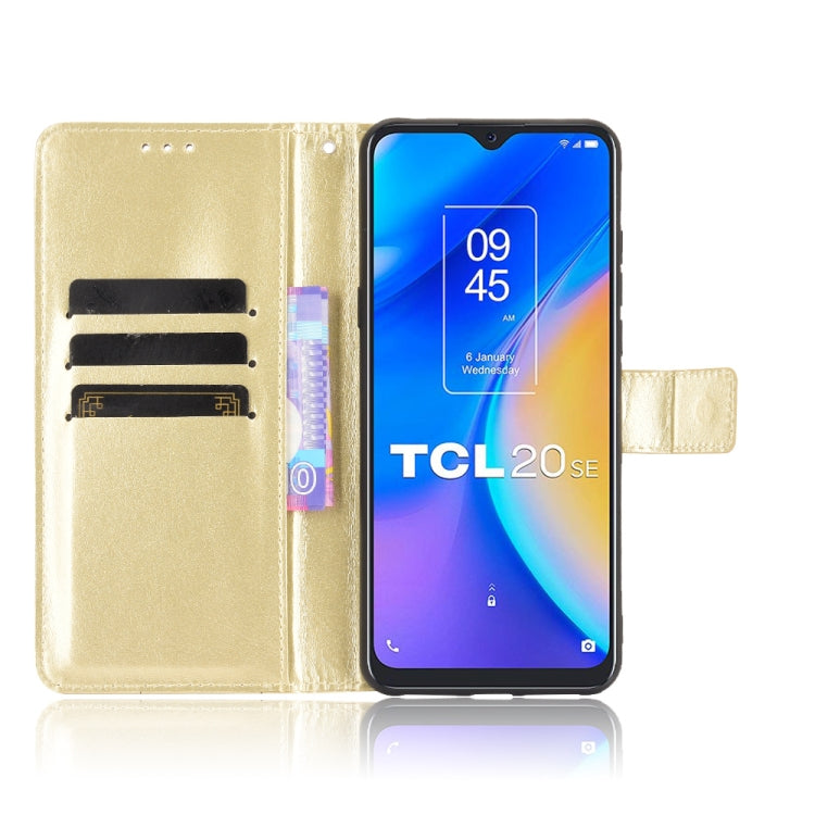 For TCL 20 SE Crazy Horse Texture Horizontal Flip Leather Case with Holder & Card Slots & Lanyard