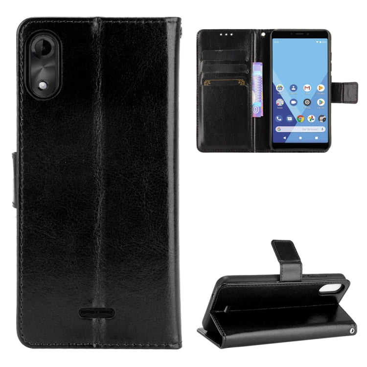 For Wiko Y51 / Sunny 5 Lite Crazy Horse Texture Horizontal Flip Leather Case with Holder & Card Slots & Lanyard