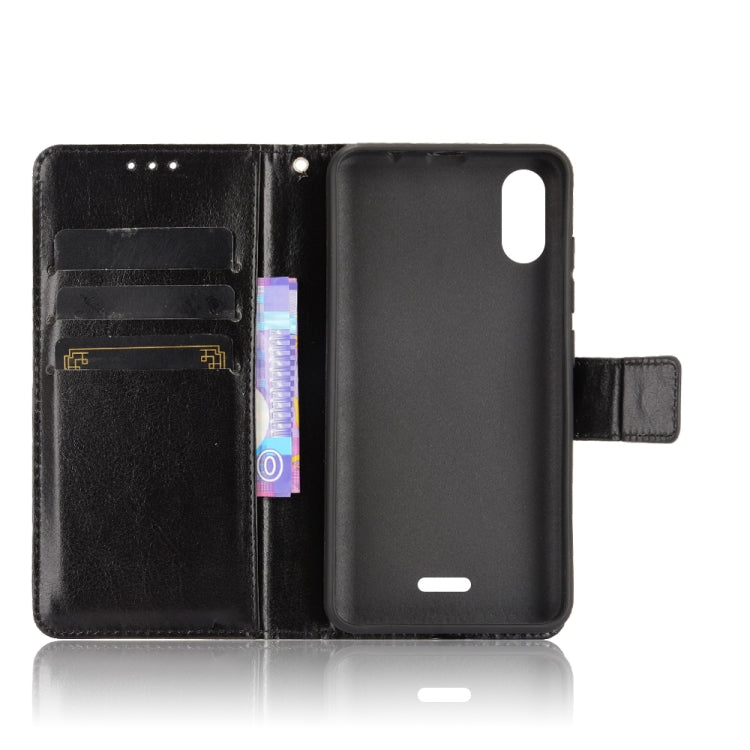 For Wiko Y51 / Sunny 5 Lite Crazy Horse Texture Horizontal Flip Leather Case with Holder & Card Slots & Lanyard
