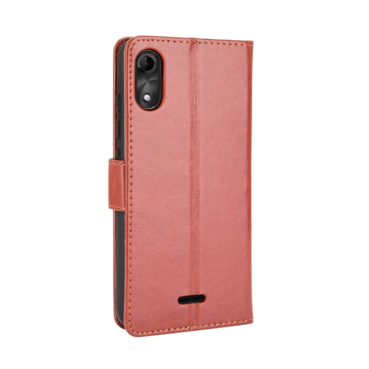 For Wiko Y51 / Sunny 5 Lite Crazy Horse Texture Horizontal Flip Leather Case with Holder & Card Slots & Lanyard