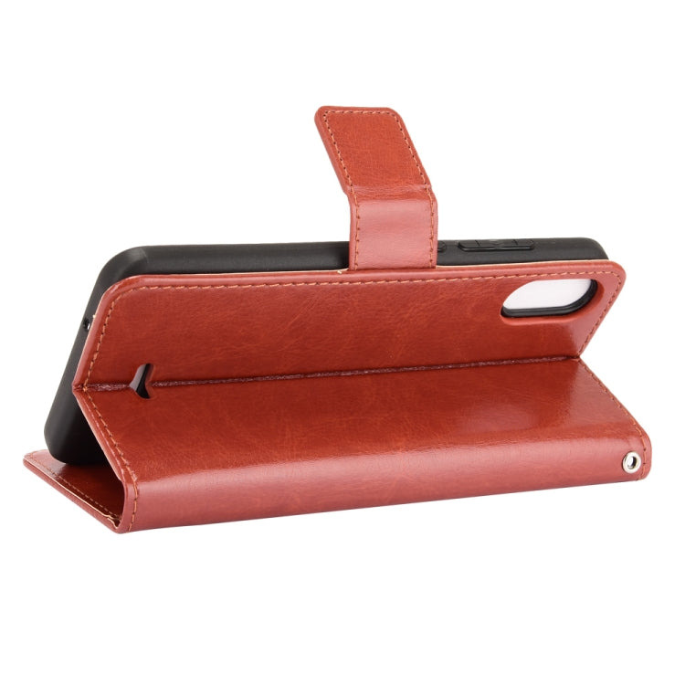 For Wiko Y51 / Sunny 5 Lite Crazy Horse Texture Horizontal Flip Leather Case with Holder & Card Slots & Lanyard
