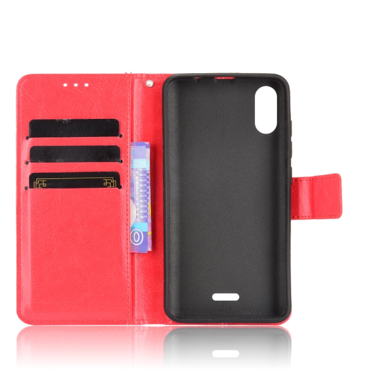 For Wiko Y51 / Sunny 5 Lite Crazy Horse Texture Horizontal Flip Leather Case with Holder & Card Slots & Lanyard