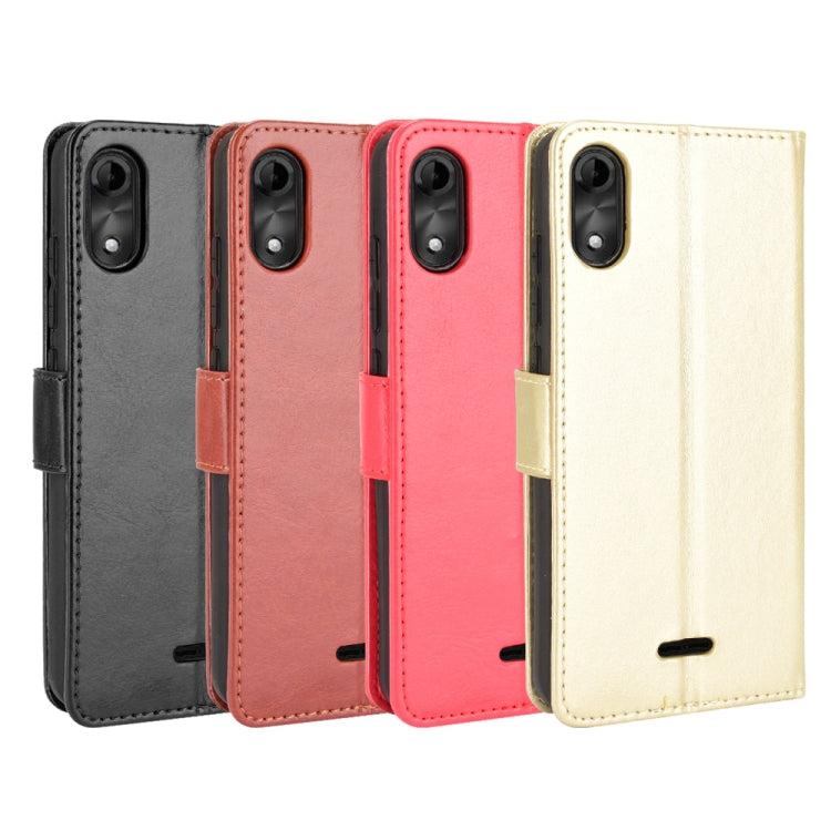 For Wiko Y51 / Sunny 5 Lite Crazy Horse Texture Horizontal Flip Leather Case with Holder & Card Slots & Lanyard