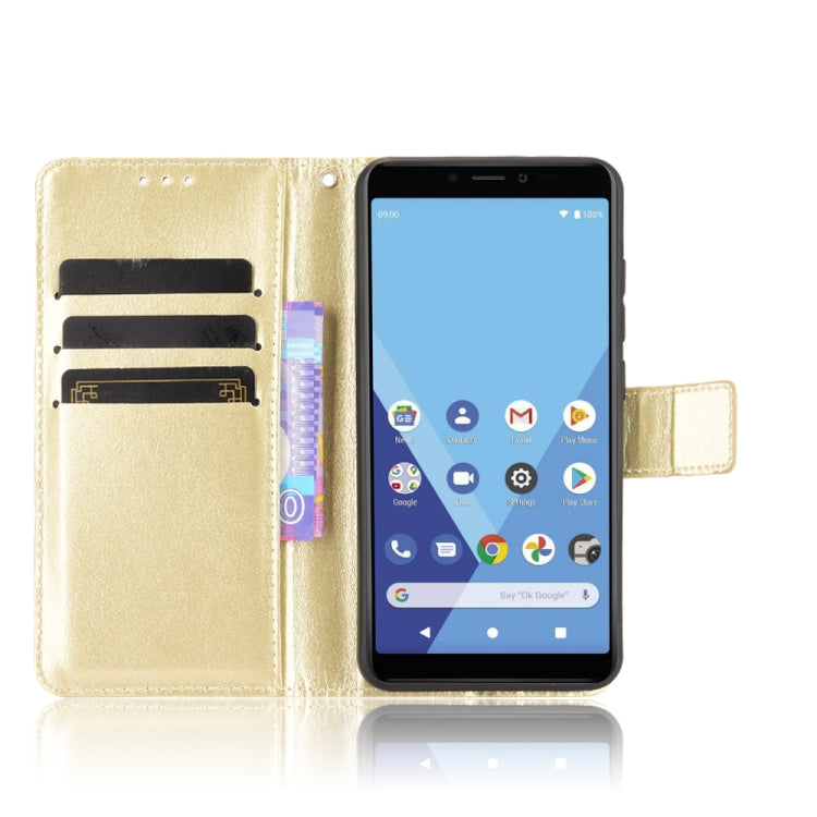 For Wiko Y51 / Sunny 5 Lite Crazy Horse Texture Horizontal Flip Leather Case with Holder & Card Slots & Lanyard