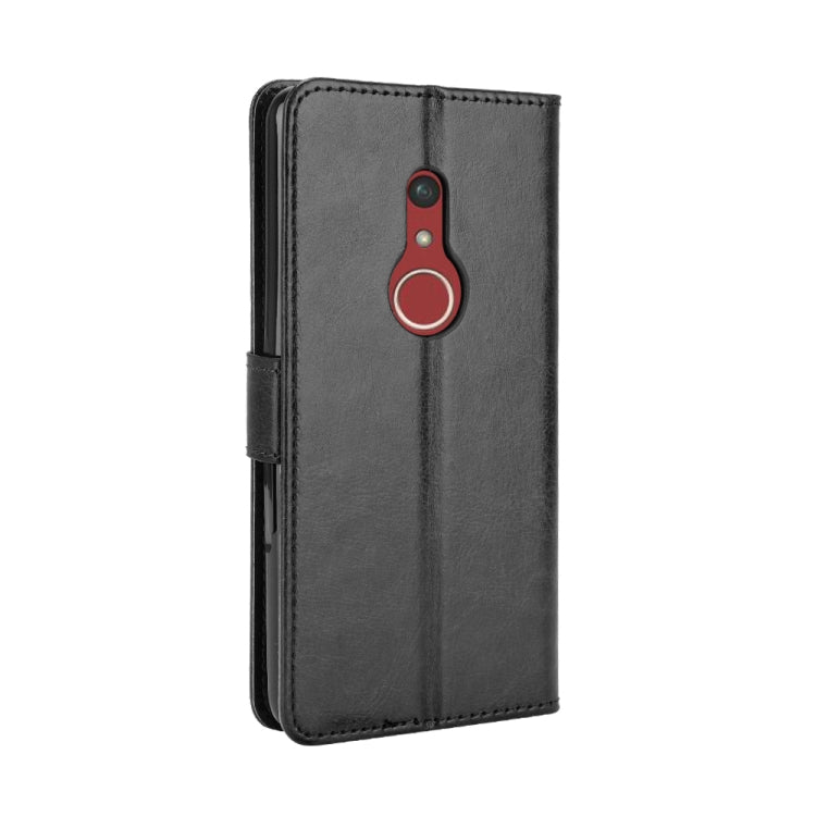 For Fujitsu Arrows Be4 Plus / F-41B Crazy Horse Texture Horizontal Flip Leather Case with Holder & Card Slots & Lanyard