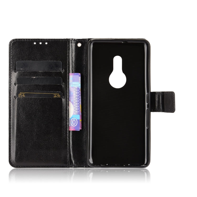 For Fujitsu Arrows Be4 Plus / F-41B Crazy Horse Texture Horizontal Flip Leather Case with Holder & Card Slots & Lanyard