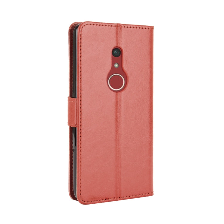 For Fujitsu Arrows Be4 Plus / F-41B Crazy Horse Texture Horizontal Flip Leather Case with Holder & Card Slots & Lanyard