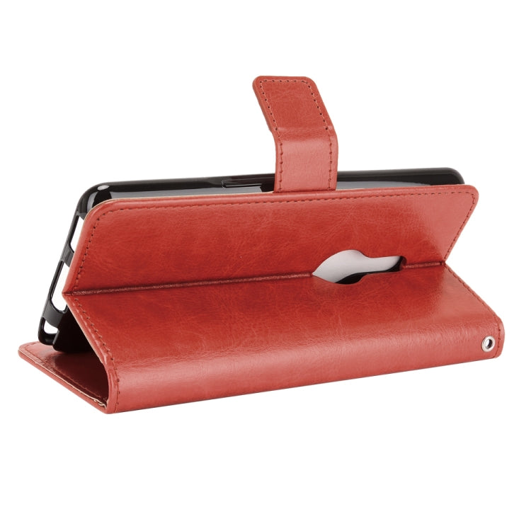 For Fujitsu Arrows Be4 Plus / F-41B Crazy Horse Texture Horizontal Flip Leather Case with Holder & Card Slots & Lanyard
