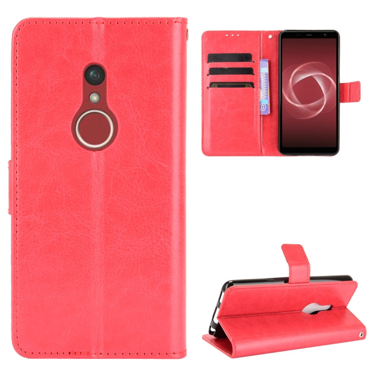For Fujitsu Arrows Be4 Plus / F-41B Crazy Horse Texture Horizontal Flip Leather Case with Holder & Card Slots & Lanyard