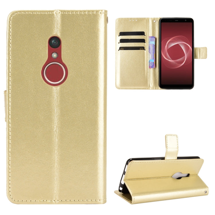 For Fujitsu Arrows Be4 Plus / F-41B Crazy Horse Texture Horizontal Flip Leather Case with Holder & Card Slots & Lanyard