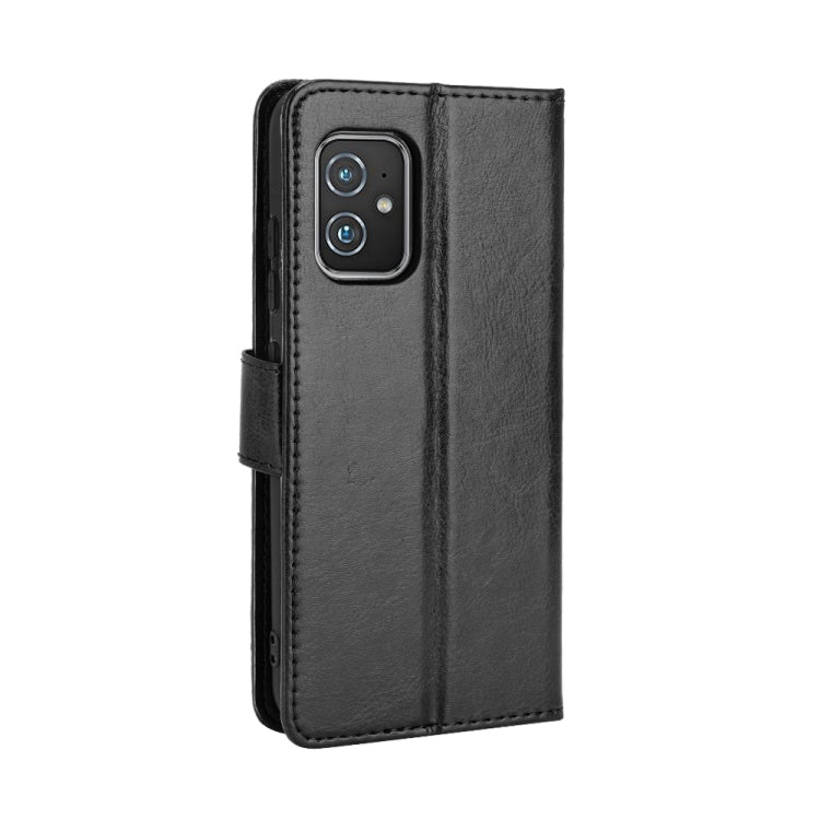 For Asus Zenfone 8 ZS590KS Crazy Horse Texture Horizontal Flip Leather Case with Holder & Card Slots & Lanyard