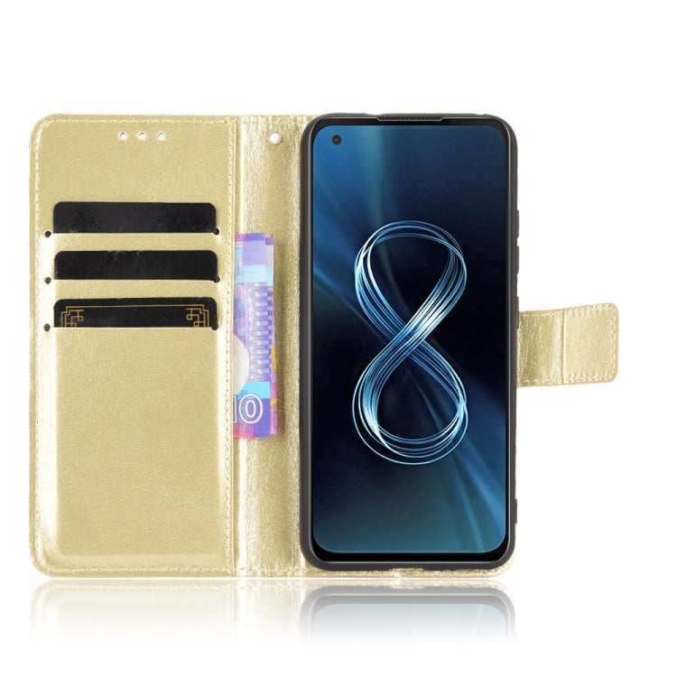 For Asus Zenfone 8 ZS590KS Crazy Horse Texture Horizontal Flip Leather Case with Holder & Card Slots & Lanyard