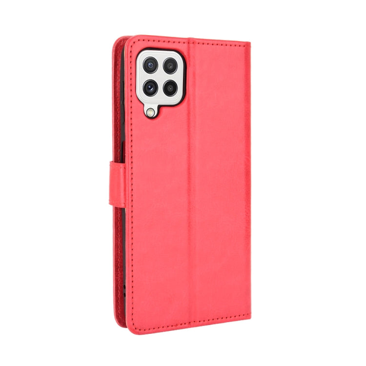 For Samsung Galaxy A22 4G Crazy Horse Texture Horizontal Flip Leather Case with Holder & Card Slots & Lanyard