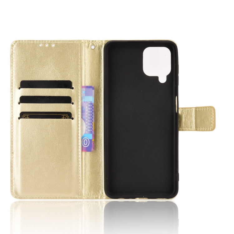 For Samsung Galaxy A22 4G Crazy Horse Texture Horizontal Flip Leather Case with Holder & Card Slots & Lanyard