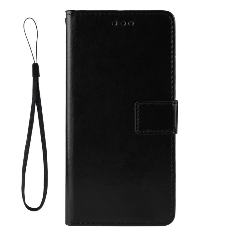 For Samsung Galaxy F52 5G Crazy Horse Texture Horizontal Flip Leather Case with Holder & Card Slots & Lanyard