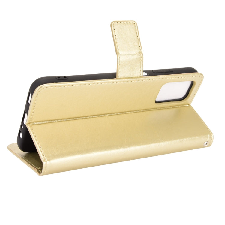 For Samsung Galaxy F52 5G Crazy Horse Texture Horizontal Flip Leather Case with Holder & Card Slots & Lanyard
