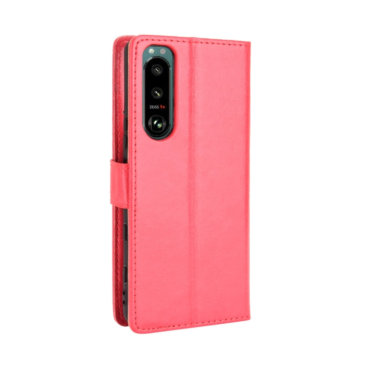 For Sony Xperia 5 III Crazy Horse Texture Horizontal Flip Leather Case with Holder & Card Slots & Lanyard