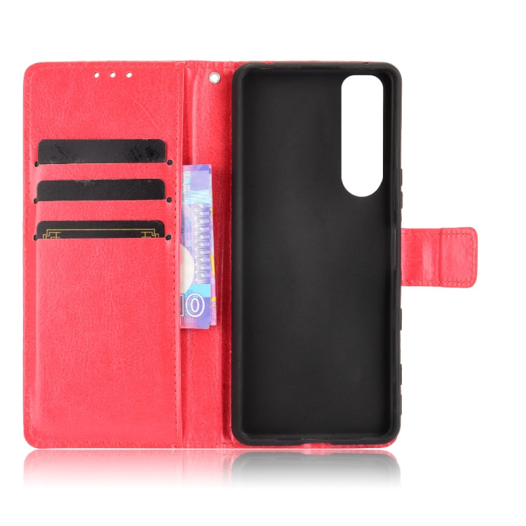 For Sony Xperia 5 III Crazy Horse Texture Horizontal Flip Leather Case with Holder & Card Slots & Lanyard