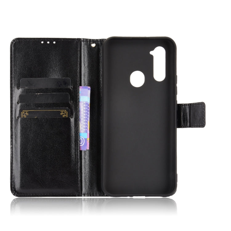 For ZTE Libero 5G Crazy Horse Texture Horizontal Flip Leather Case with Holder & Card Slots & Lanyard