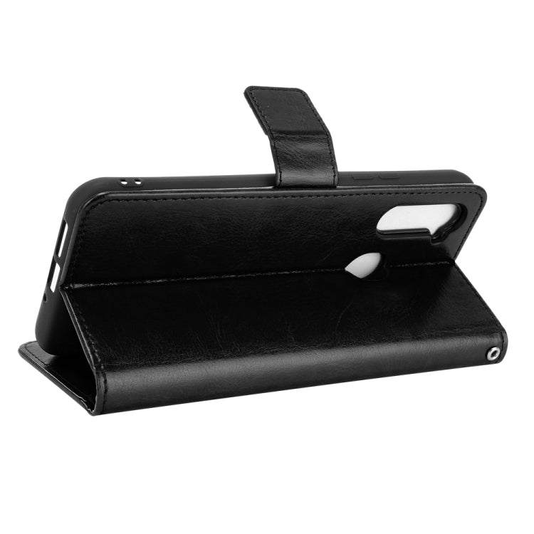 For ZTE Libero 5G Crazy Horse Texture Horizontal Flip Leather Case with Holder & Card Slots & Lanyard