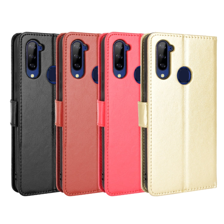 For ZTE Libero 5G Crazy Horse Texture Horizontal Flip Leather Case with Holder & Card Slots & Lanyard