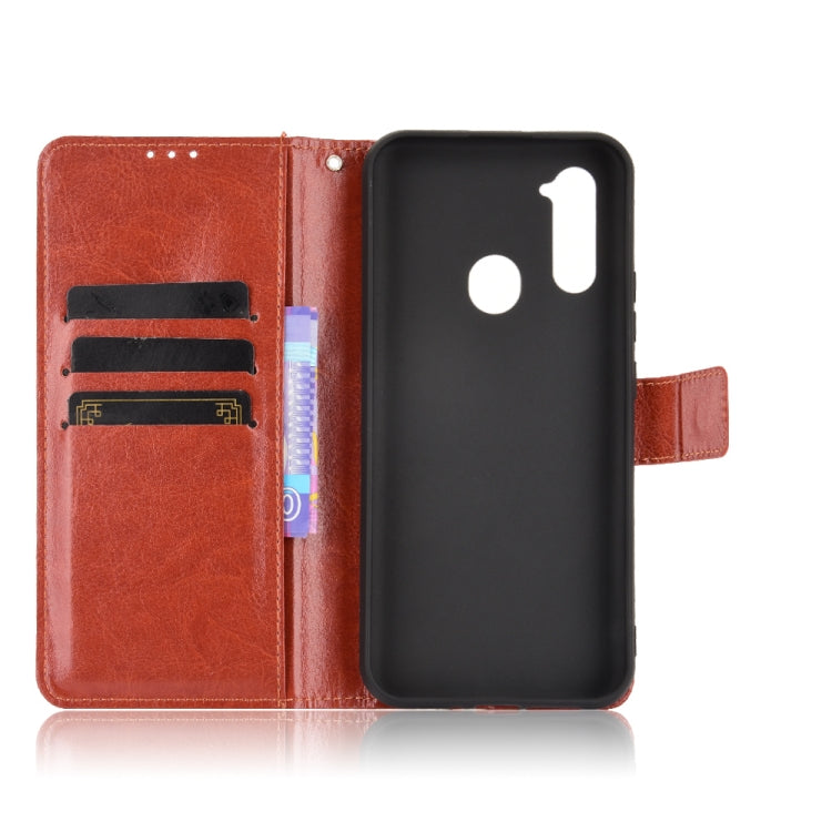 For ZTE Libero 5G Crazy Horse Texture Horizontal Flip Leather Case with Holder & Card Slots & Lanyard