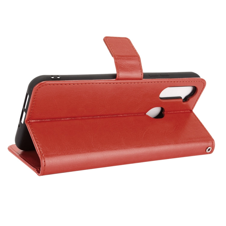 For ZTE Libero 5G Crazy Horse Texture Horizontal Flip Leather Case with Holder & Card Slots & Lanyard