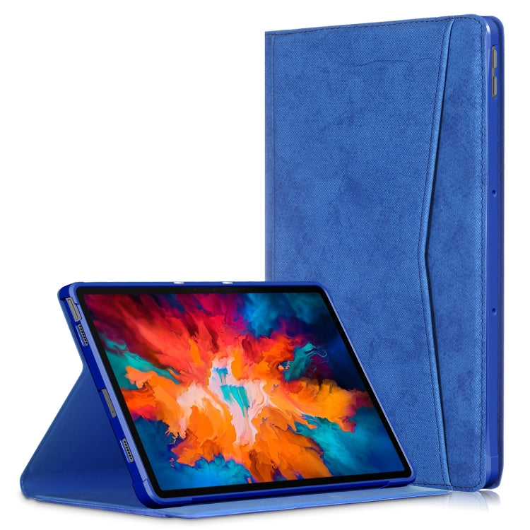 For Lenovo Tab P11 Pro TB-J716F / J706F Marble Cloth Texture TPU Horizontal Flip Leather Case with Holder & Sleep / Wake-up Function