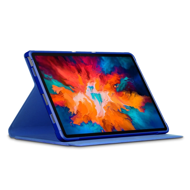 For Lenovo Tab P11 Pro TB-J716F / J706F Marble Cloth Texture TPU Horizontal Flip Leather Case with Holder & Sleep / Wake-up Function
