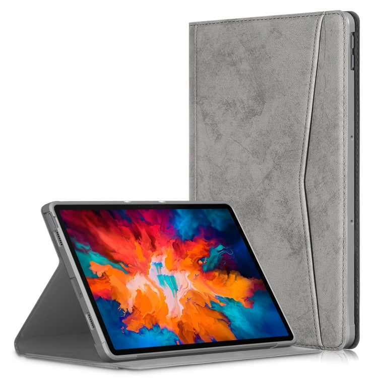 For Lenovo Tab P11 Pro TB-J716F / J706F Marble Cloth Texture TPU Horizontal Flip Leather Case with Holder & Sleep / Wake-up Function