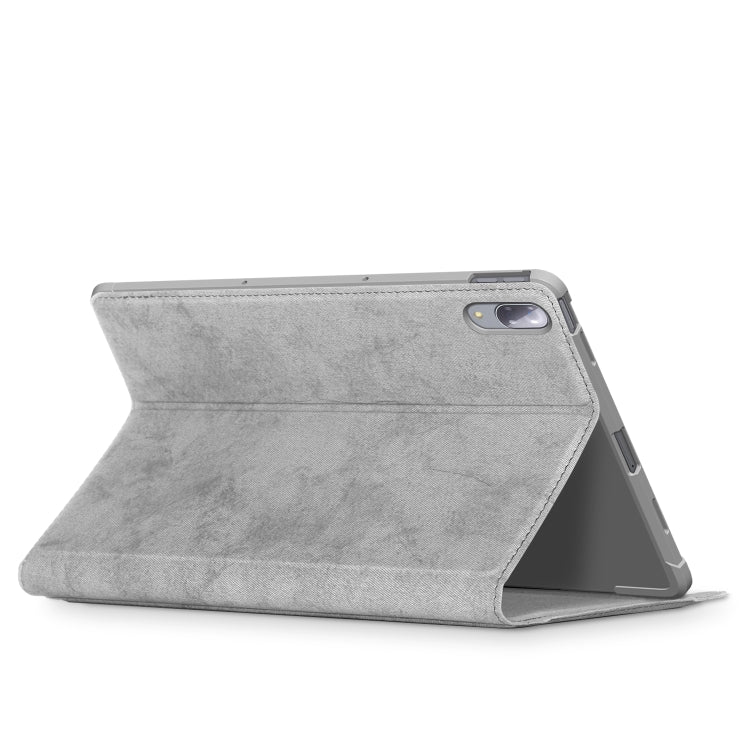 For Lenovo Tab P11 Pro TB-J716F / J706F Marble Cloth Texture TPU Horizontal Flip Leather Case with Holder & Sleep / Wake-up Function