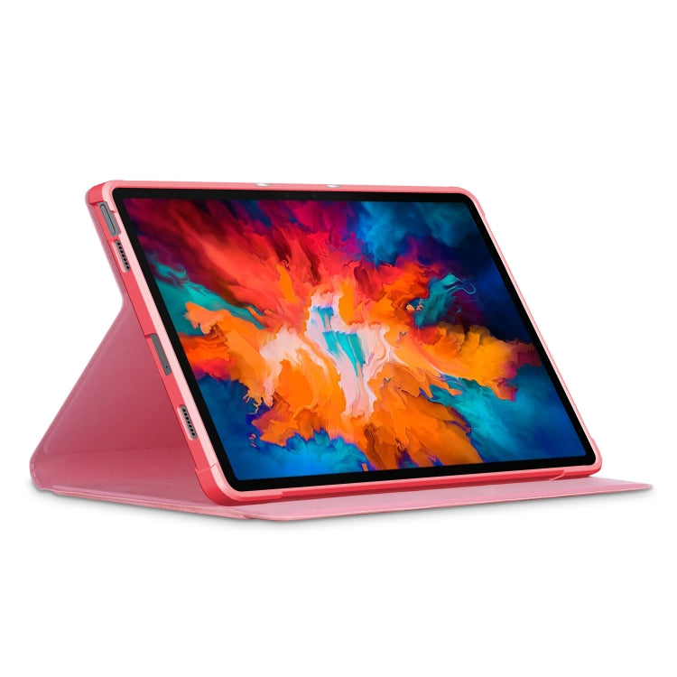 For Lenovo Tab P11 Pro TB-J716F / J706F Marble Cloth Texture TPU Horizontal Flip Leather Case with Holder & Sleep / Wake-up Function