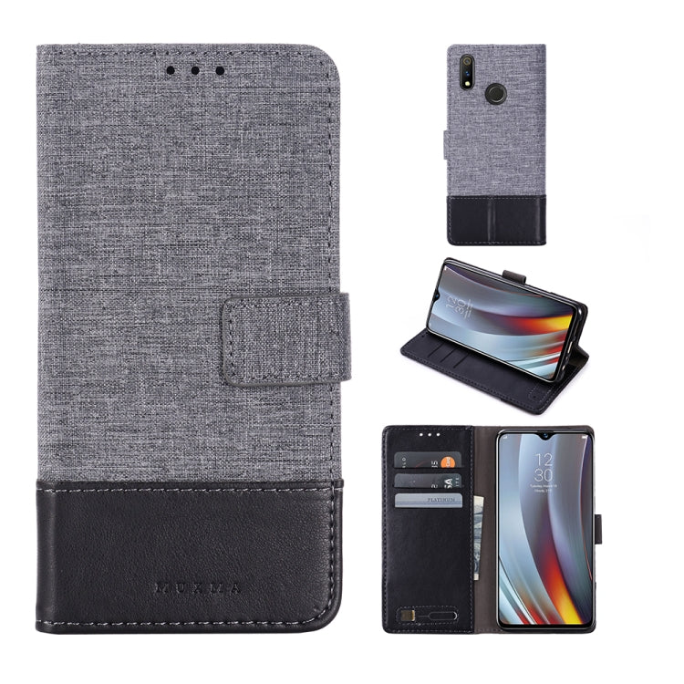 For OPPO Realme 3 Pro MUXMA MX102 Horizontal Flip Canvas Leather Case with Stand & Card Slot & Wallet Function