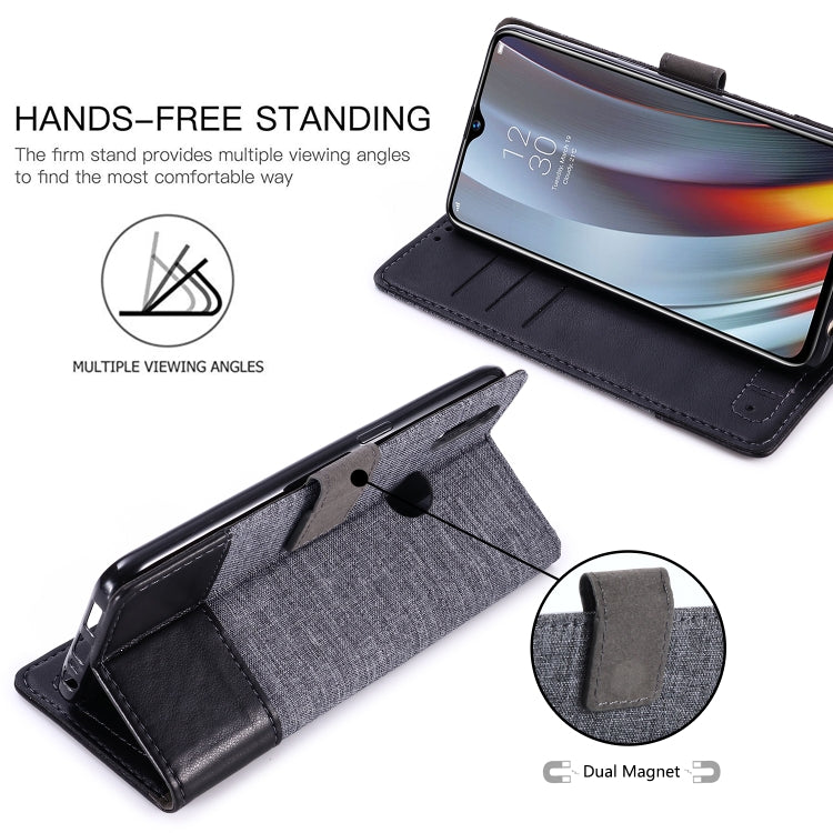 For OPPO Realme 3 Pro MUXMA MX102 Horizontal Flip Canvas Leather Case with Stand & Card Slot & Wallet Function
