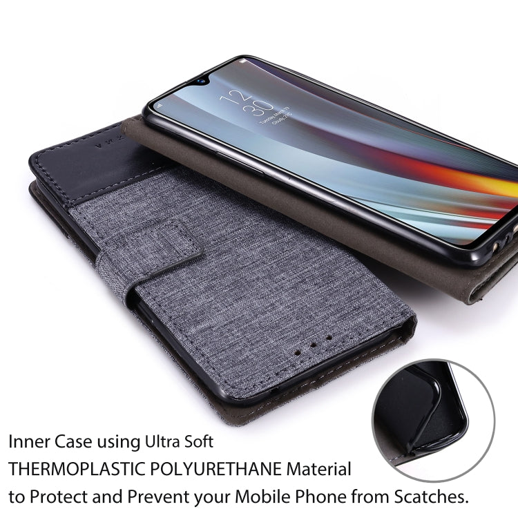 For OPPO Realme 3 Pro MUXMA MX102 Horizontal Flip Canvas Leather Case with Stand & Card Slot & Wallet Function