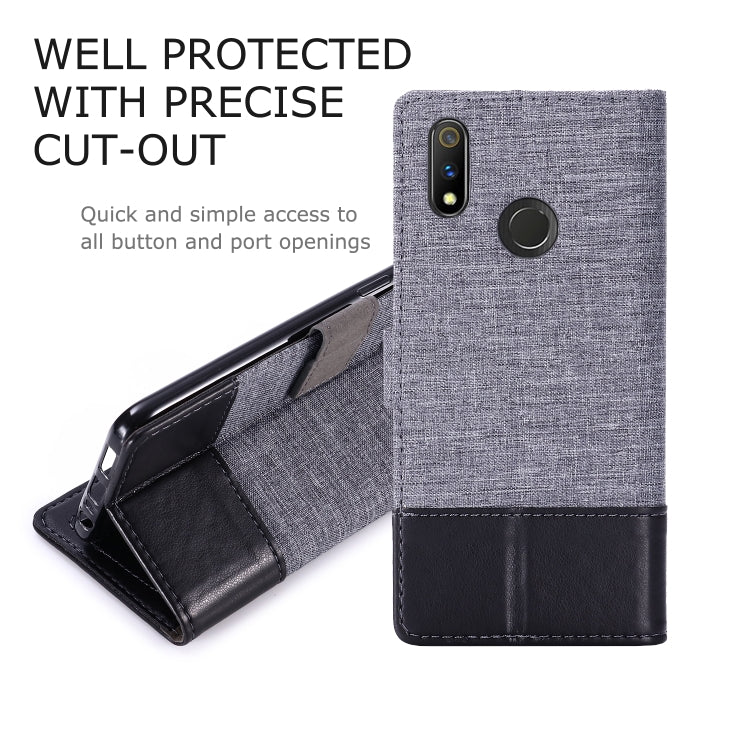 For OPPO Realme 3 Pro MUXMA MX102 Horizontal Flip Canvas Leather Case with Stand & Card Slot & Wallet Function