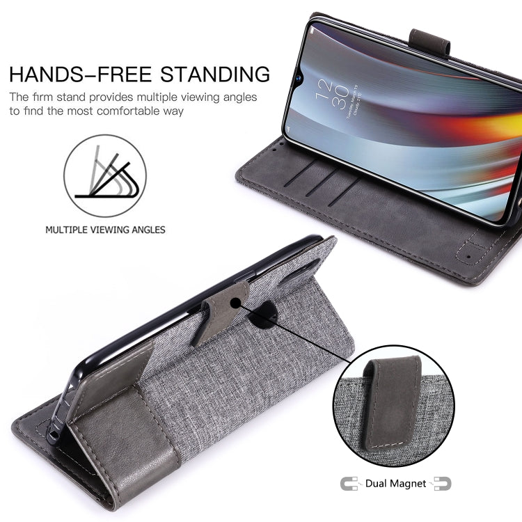 For OPPO Realme 3 Pro MUXMA MX102 Horizontal Flip Canvas Leather Case with Stand & Card Slot & Wallet Function