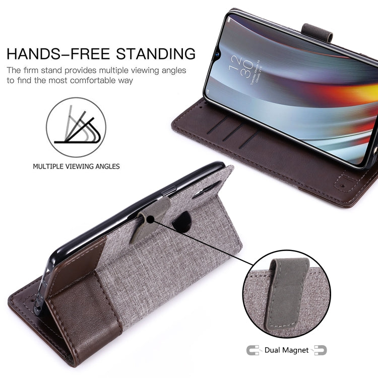 For OPPO Realme 3 Pro MUXMA MX102 Horizontal Flip Canvas Leather Case with Stand & Card Slot & Wallet Function