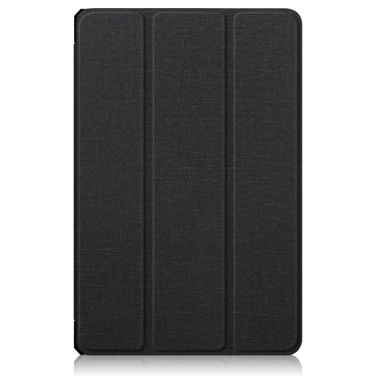 For Lenovo Tab P11 Pro TB-J716F /J706F Cloth Texture PU + TPU Horizontal Flip Leather Case with Three-folding Holder & Wake-up / Sleep Function