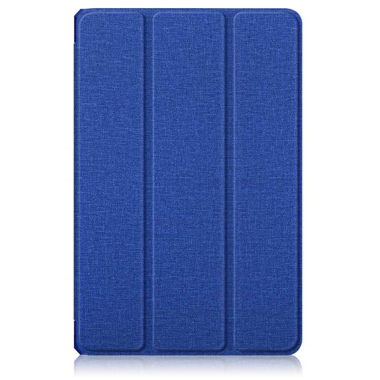 For Lenovo Tab P11 Pro TB-J716F /J706F Cloth Texture PU + TPU Horizontal Flip Leather Case with Three-folding Holder & Wake-up / Sleep Function