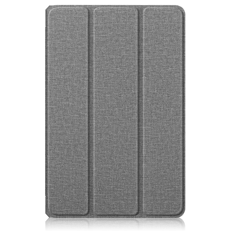 For Lenovo Tab P11 Pro TB-J716F /J706F Cloth Texture PU + TPU Horizontal Flip Leather Case with Three-folding Holder & Wake-up / Sleep Function